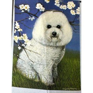 Bichon Frise Garden Flag Retired 12 x 16 inches New in Package Fiddlers Elbow